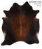 Brown with Red X-Large Brazilian Cowhide Rug 6'9