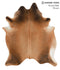 Brown with Red X-Large Brazilian Cowhide Rug 7'6