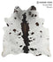 Salt and Pepper Black X-Large Brazilian Cowhide Rug 7'1