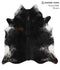 Salt and Pepper Black X-Large Brazilian Cowhide Rug 7'1