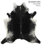 Salt and Pepper Black XX-Large Brazilian Cowhide Rug 7'3