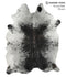 Salt and Pepper Black X-Large Brazilian Cowhide Rug 7'11