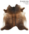 Brown with Red X-Large Brazilian Cowhide Rug 6'9