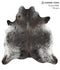 Salt and Pepper Black X-Large Brazilian Cowhide Rug 6'11