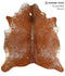 Salt and Pepper Brown X-Large Brazilian Cowhide Rug 7'2