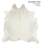 Solid White XX-Large Brazilian Cowhide Rug 7'3
