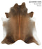 Grey with Beige X-Large Brazilian Cowhide Rug 7'2