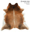 Brown with Red XX-Large Brazilian Cowhide Rug 7'1