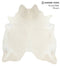 Solid White XX-Large Brazilian Cowhide Rug 7'4
