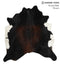 Chocolate XX-Large Brazilian Cowhide Rug 7'6