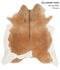 Brown and White X-Large Brazilian Cowhide Rug 7'7