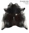 Salt and Pepper Black X-Large Brazilian Cowhide Rug 7'3
