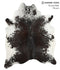 Salt and Pepper Black X-Large Brazilian Cowhide Rug 7'6