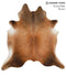 Brown with Red XX-Large Brazilian Cowhide Rug 7'11
