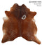 Salt and Pepper Brown X-Large Brazilian Cowhide Rug 7'0