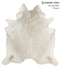 Solid White XX-Large Brazilian Cowhide Rug 7'6