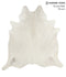 Solid White XX-Large Brazilian Cowhide Rug 7'9