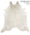 Solid White XX-Large Brazilian Cowhide Rug 7'11