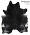 Salt and Pepper Black X-Large Brazilian Cowhide Rug 7'6