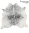Salt and Pepper Black X-Large Brazilian Cowhide Rug 6'7