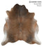 Grey with Beige X-Large Brazilian Cowhide Rug 7'1