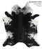 Salt and Pepper Black X-Large Brazilian Cowhide Rug 7'5