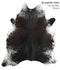 Salt and Pepper Black X-Large Brazilian Cowhide Rug 7'4
