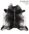 Salt and Pepper Black X-Large Brazilian Cowhide Rug 6'11