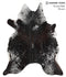 Salt and Pepper Black X-Large Brazilian Cowhide Rug 7'9