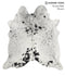 Salt and Pepper Black X-Large Brazilian Cowhide Rug 6'10