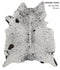 Salt and Pepper Black X-Large Brazilian Cowhide Rug 7'4
