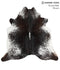 Salt and Pepper Black X-Large Brazilian Cowhide Rug 6'10