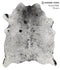 Salt and Pepper Black X-Large Brazilian Cowhide Rug 7'0