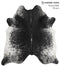 Salt and Pepper Black X-Large Brazilian Cowhide Rug 6'11
