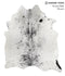 Salt and Pepper Black X-Large Brazilian Cowhide Rug 7'2