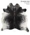 Salt and Pepper Black X-Large Brazilian Cowhide Rug 6'11