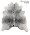 Salt and Pepper Black X-Large Brazilian Cowhide Rug 7'2
