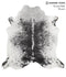 Salt and Pepper Black X-Large Brazilian Cowhide Rug 6'8
