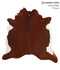 Brown and White Regular XX-Large Brazilian Cowhide Rug 7'3