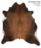 Chocolate X-Large Brazilian Cowhide Rug 7'6