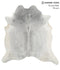 Medium Grey XX-Large Brazilian Cowhide Rug 7'6