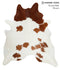 Brown and White X-Large Brazilian Cowhide Rug 7'7