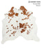 Brown and White X-Large Brazilian Cowhide Rug 6'4