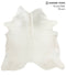 Solid White XX-Large Brazilian Cowhide Rug 7'2