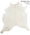 Solid White XX-Large Brazilian Cowhide Rug 7'5
