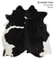 Black and White X-Large Brazilian Cowhide Rug 6'11