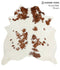 Brown and White X-Large Brazilian Cowhide Rug 6'8