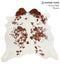 Brown and White X-Large Brazilian Cowhide Rug 6'8