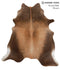 Brown with Red XX-Large Brazilian Cowhide Rug 7'5