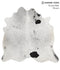 Salt and Pepper Black X-Large Brazilian Cowhide Rug 6'11